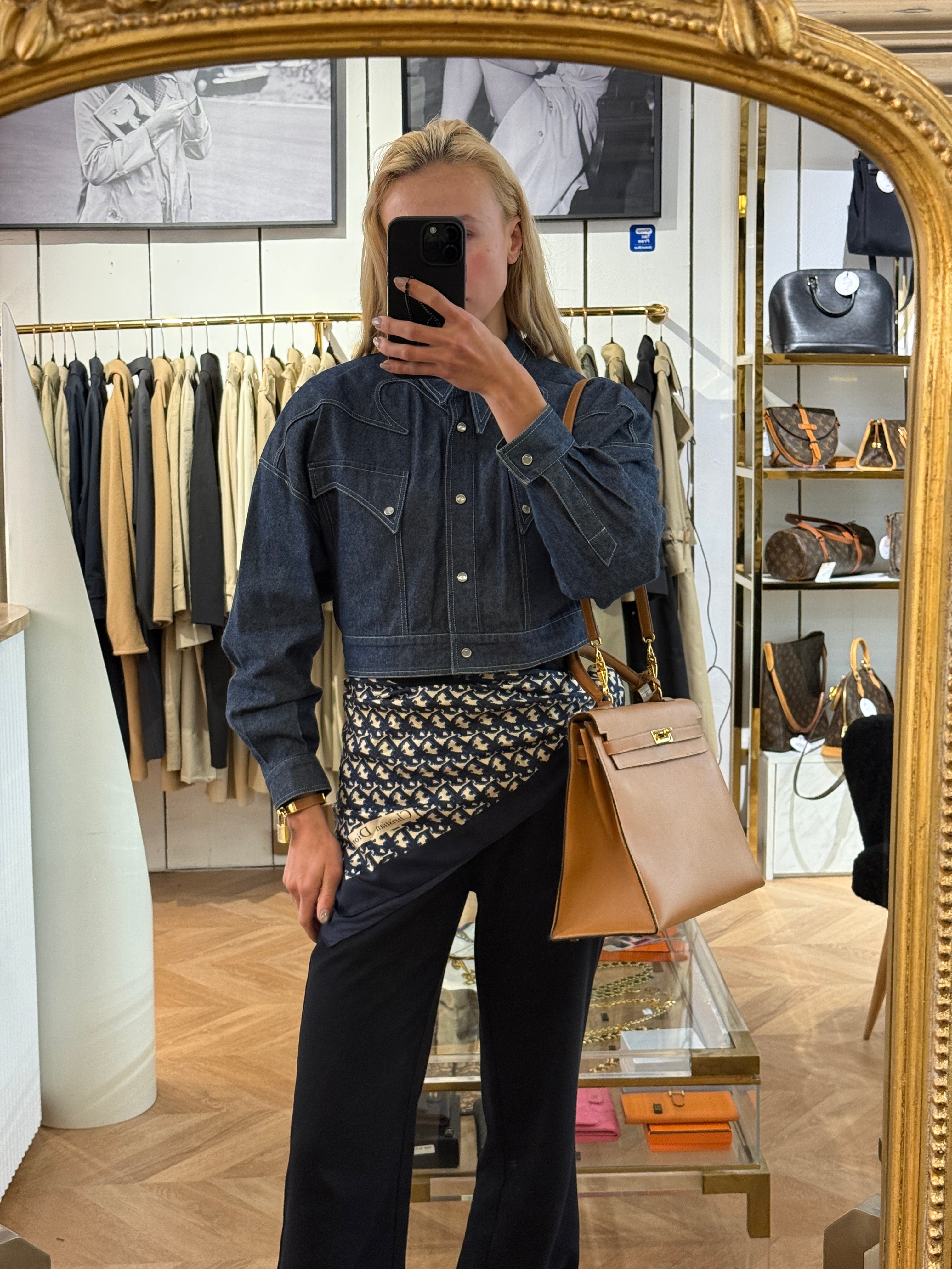 HERMÈS Kelly 35 Courchevel Leather Sellier Shoulder Bag