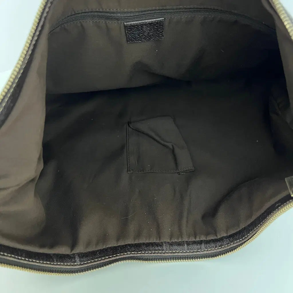 GUCCI Hobo GG Sherry Line brown canvas and leather bag