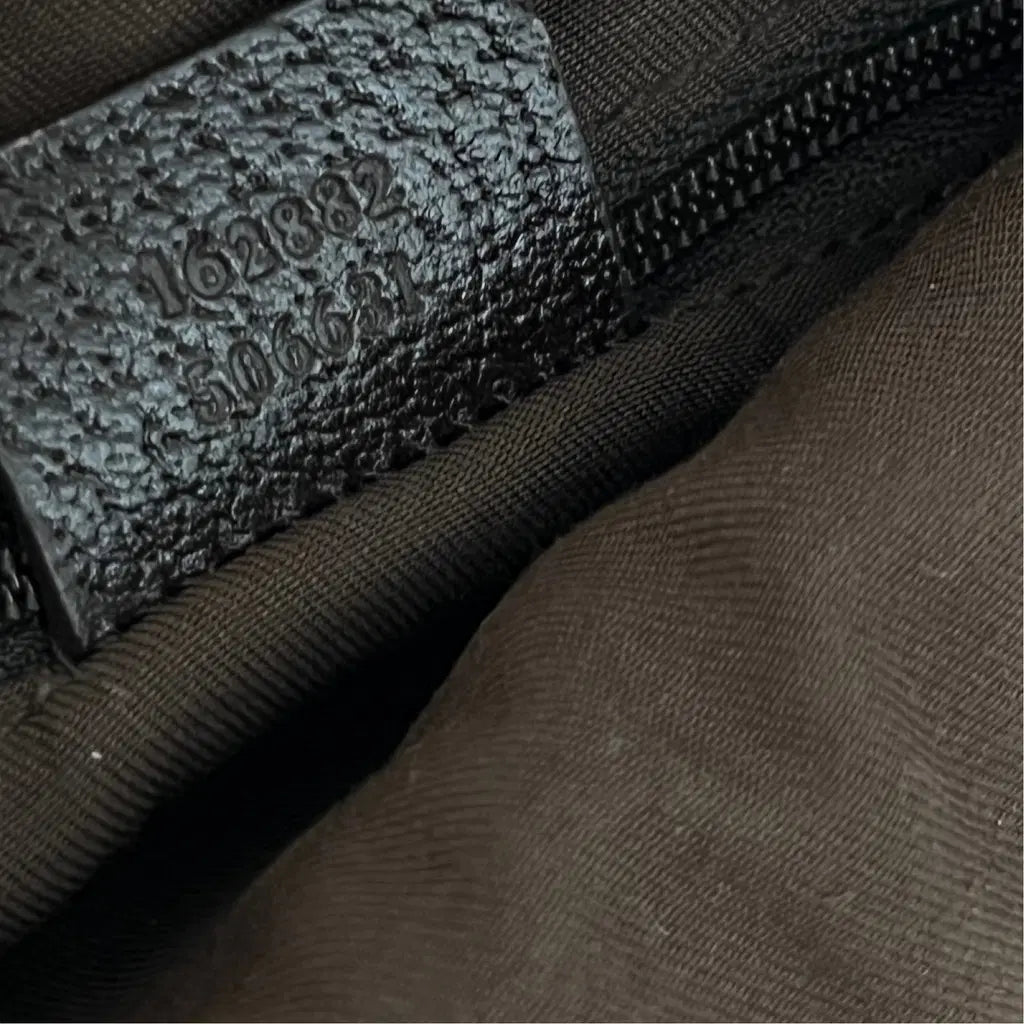 GUCCI Hobo GG Sherry Line brown canvas and leather bag