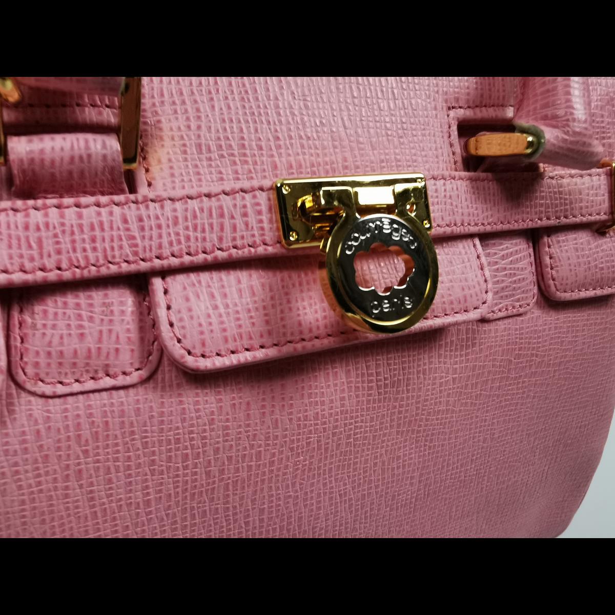 COURREGES leather shoulder bag Pink