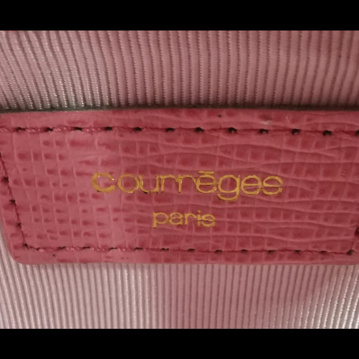 COURREGES leather shoulder bag Pink