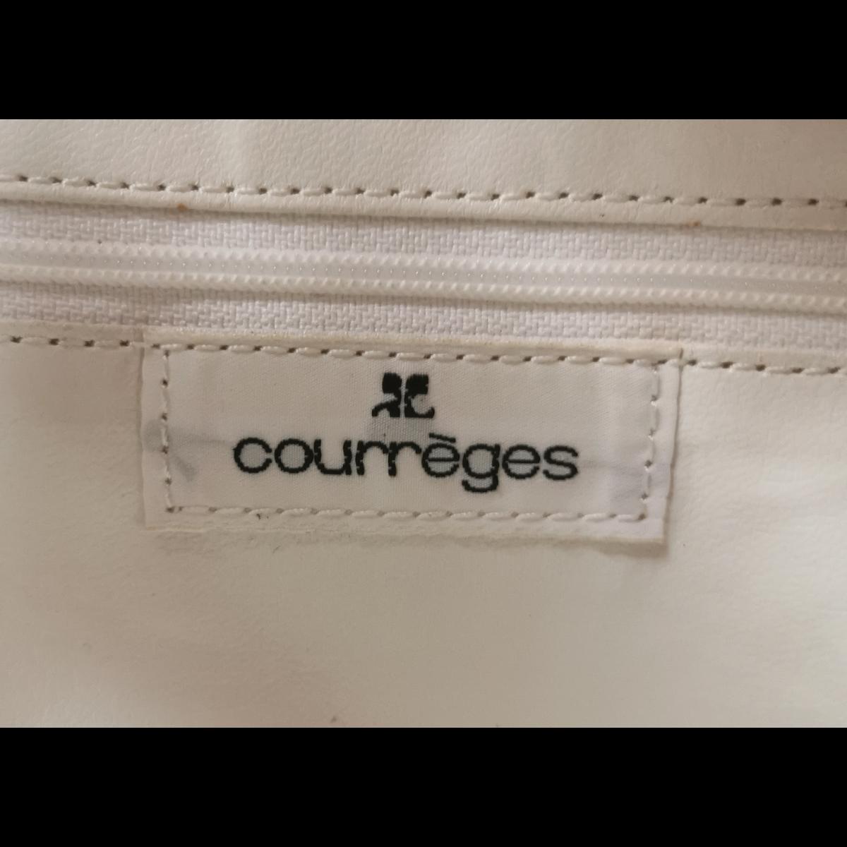 COURREGES Camera Leather Travel Bag Black