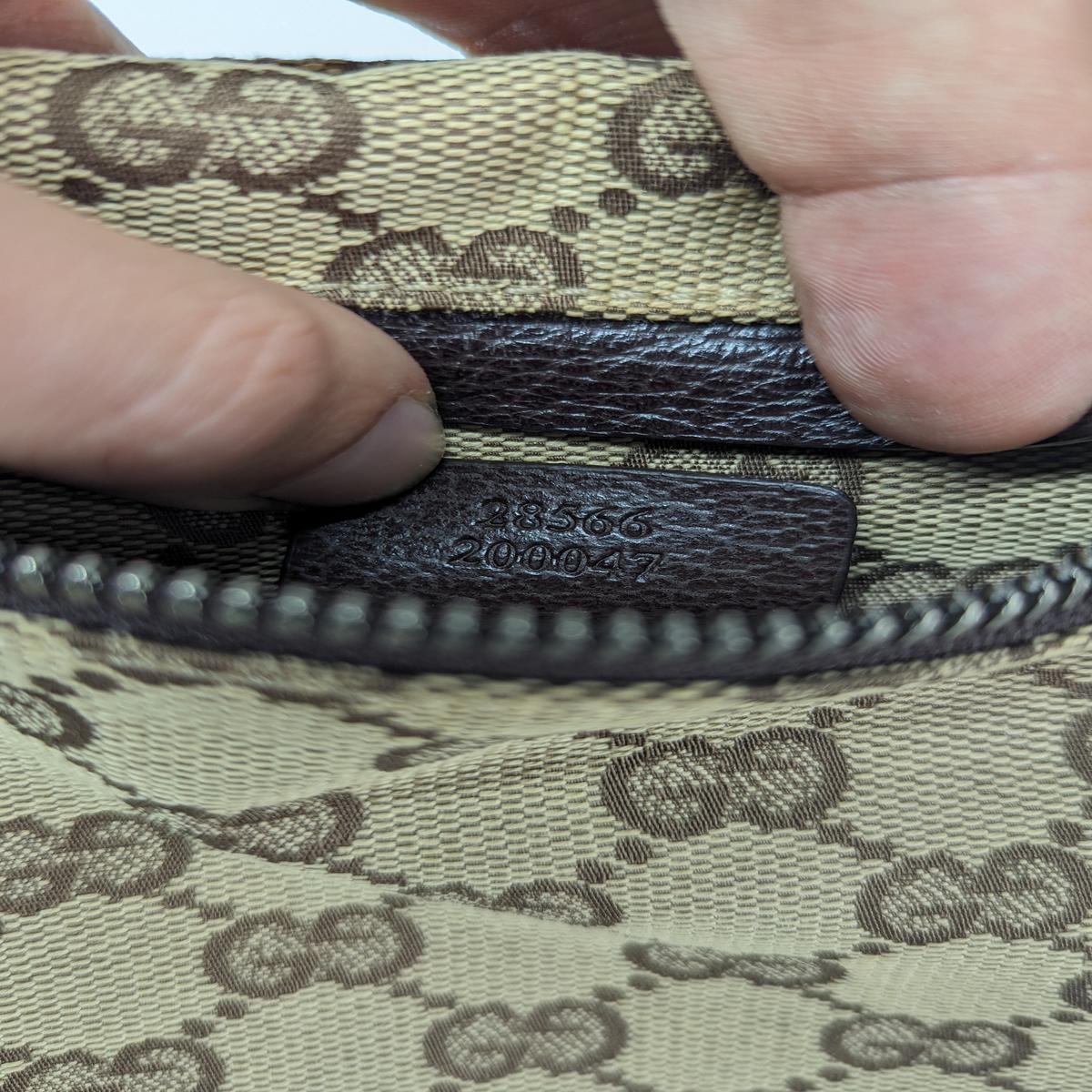 GUCCI GG canvas and leather belt bag Brown