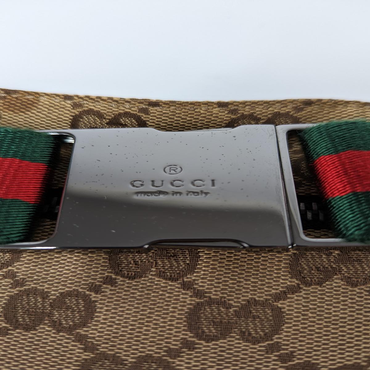 GUCCI Ophidia belt bag in canvas and leather Brown