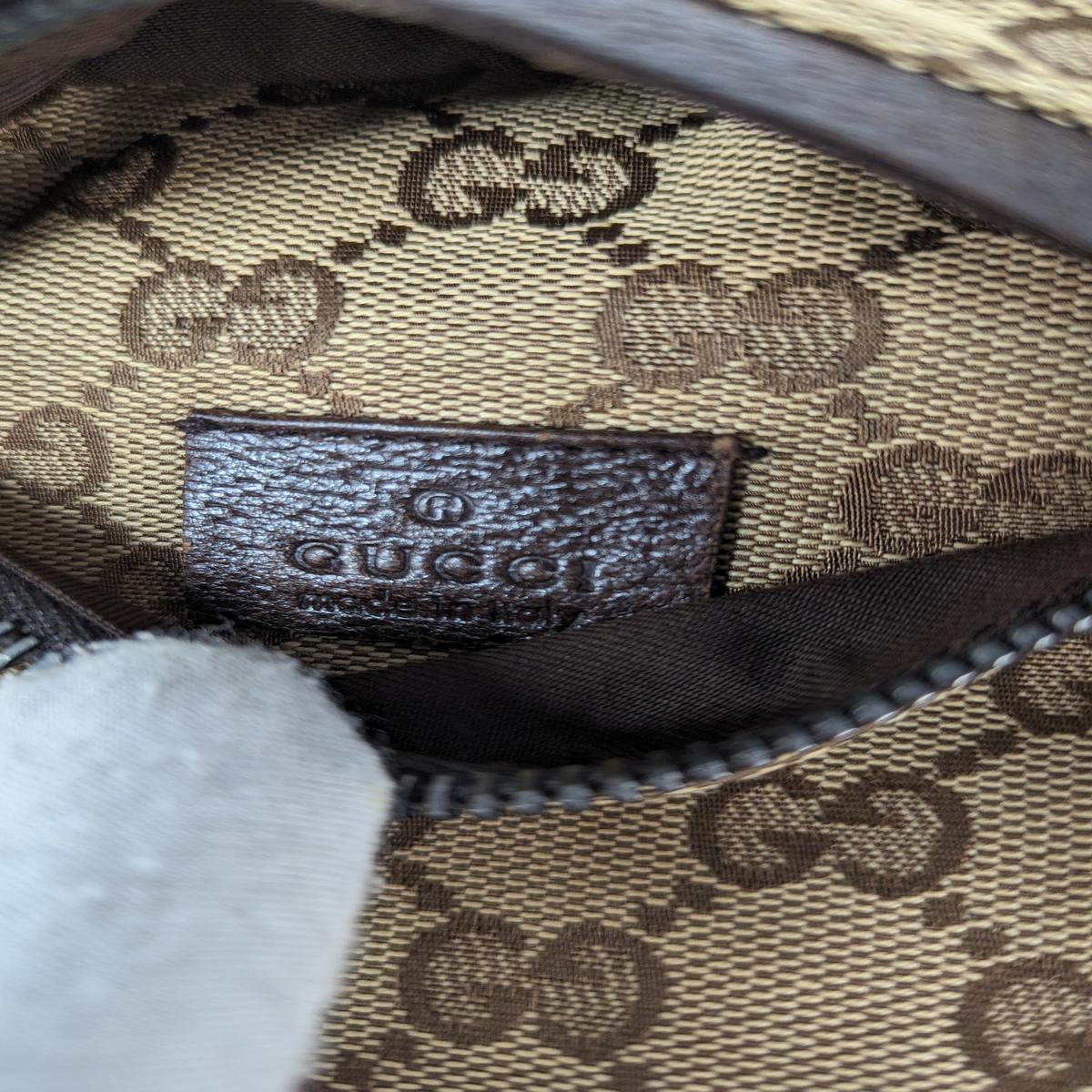 GUCCI Ophidia belt bag in canvas and leather Brown